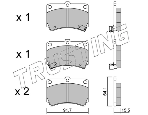 Pastillas de freno delanteras Mazda 323 BA
