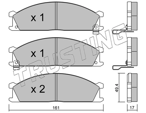 Pastillas de freno delanteras Nissan Terrano 1 WD21