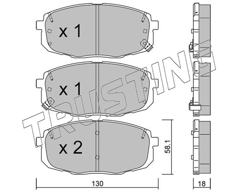 Comprar Pastillas de freno delanteras de disco KIA Cerato  TD a bajo precio
