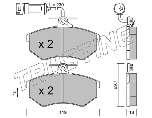 Comprar Pastillas delanteras de freno Tiggo  T11