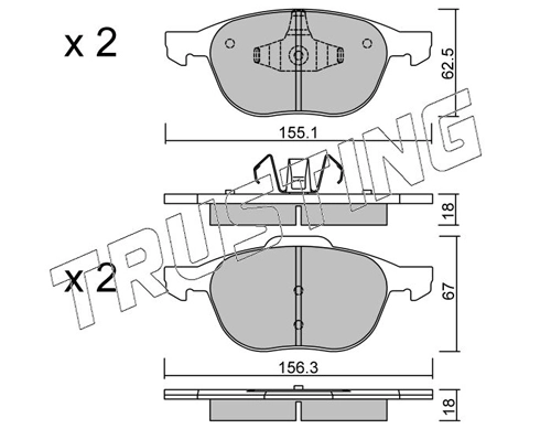 Pastillas de freno delanteras Mazda 3 BL