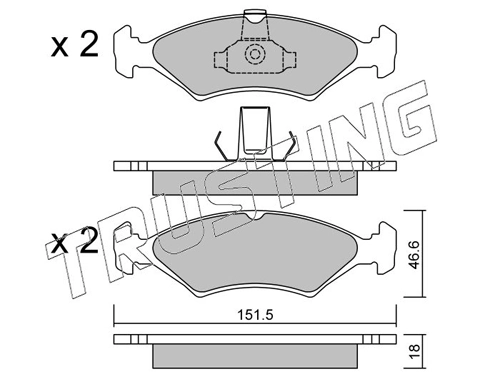 Pastillas de freno delanteras Escort III hatchback (1980-1985) original desde 23,85 €