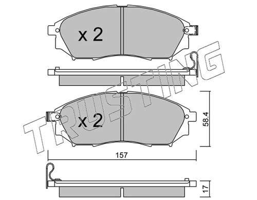 Pastillas de freno delanteras Nissan Navara D40M