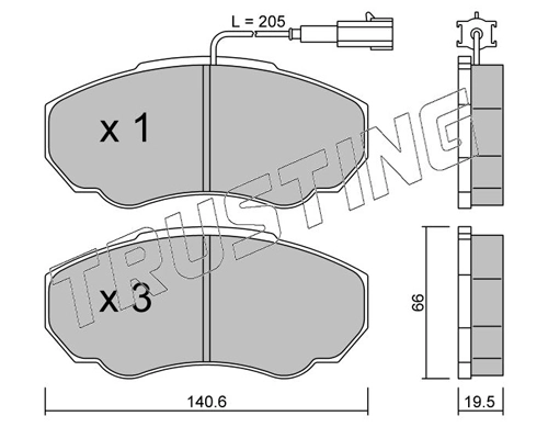Pastillas de freno delanteras Fiat Ducato 2 230L