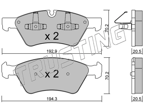 Pastillas de freno para Mercedes ML/GLE W164