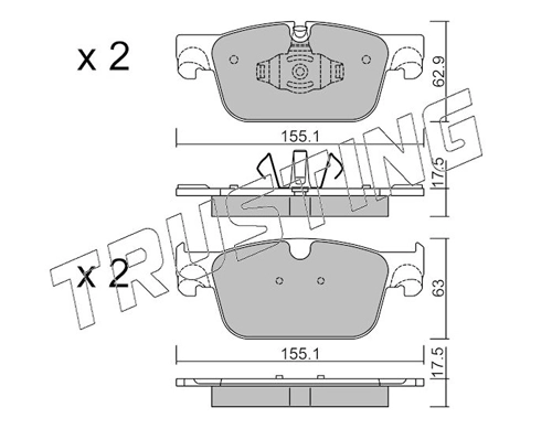 Comprar Pastillas de freno delanteras de disco Volvo S60 III 224 a bajo precio
