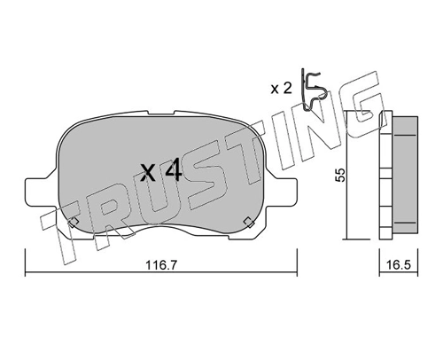 Pastillas de freno delanteras Toyota Celica T16