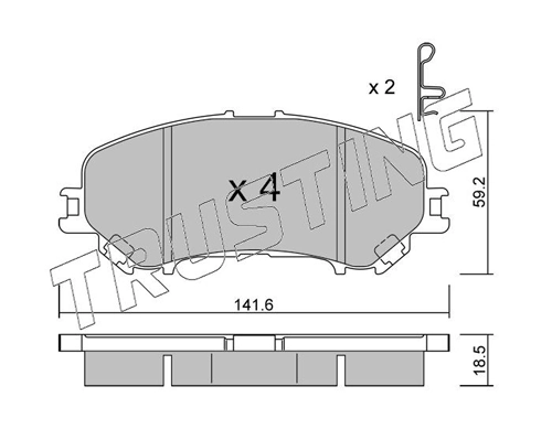 Pastillas de freno delanteras Nissan Qashqai 2 J11