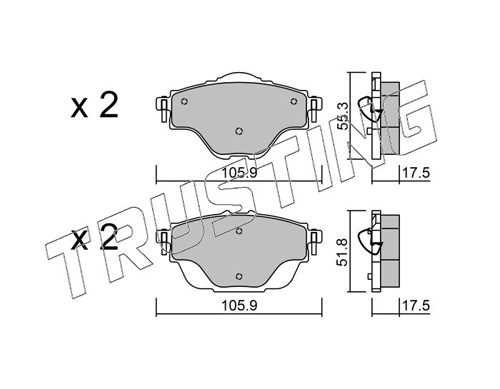 Pastillas de freno traseras para Citroen C4 3A, 3E