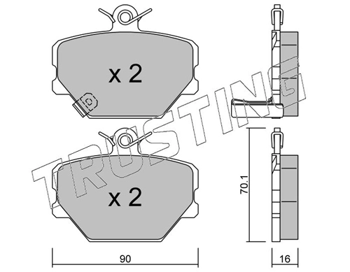 Comprar Pastillas delanteras de freno FORTWO  451