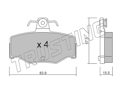 Pastillas de freno traseras Nissan Primera P11