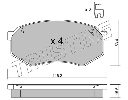 Pastillas de freno Mitsubishi Galant IV (A16)