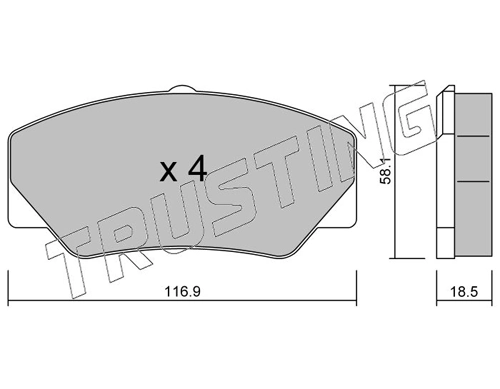 Pastillas de freno para Ford Transit T