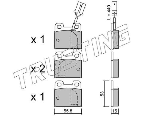 Pastillas de freno traseras para Alfa Romeo Giulietta 116