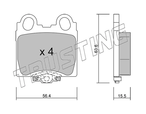 Comprar Pastillas de freno traseras de disco Lexus IS  E1 a bajo precio