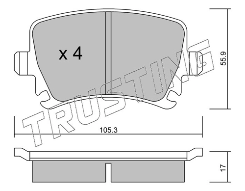 Pastillas de freno traseras Volkswagen Caddy 3 2KB, 2KJ, 2CB, 2CJ