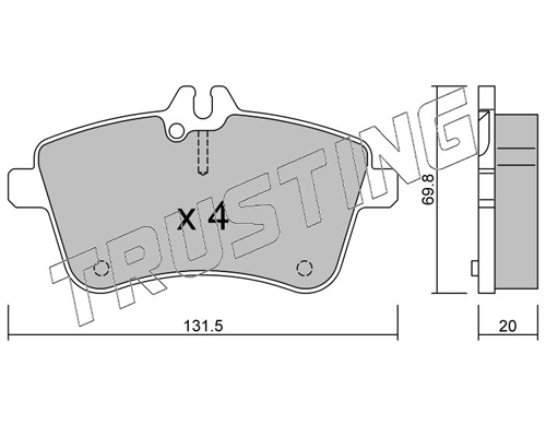 Pastillas de freno delanteras para Mercedes A  (W169)