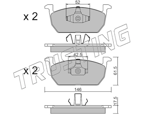 Juego de pastillas de freno Volkswagen T-CROSS (C11, D31)