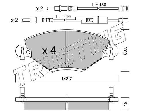 Pastillas delanteras Citroen C5  (2001-2004)