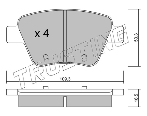 Pastillas de freno traseras Volkswagen Jetta 6 162, 163, AV3, AV2, AY2, AY3