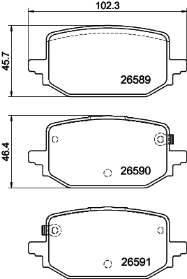 Pastillas de freno traseras D4M606RA0B Nissan/Infiniti
