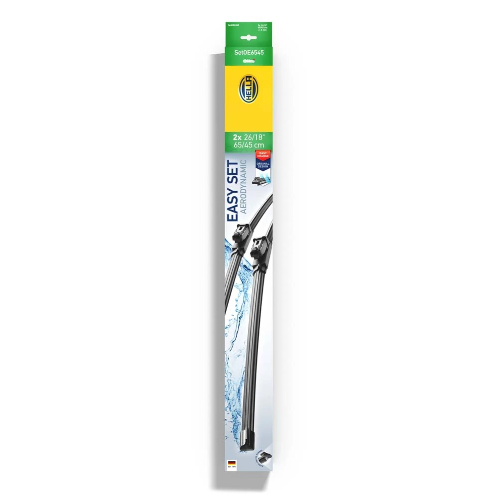 Comprar 9XW358164121 HELLA Juego de escobillas de luna delantera, 2 piezas
