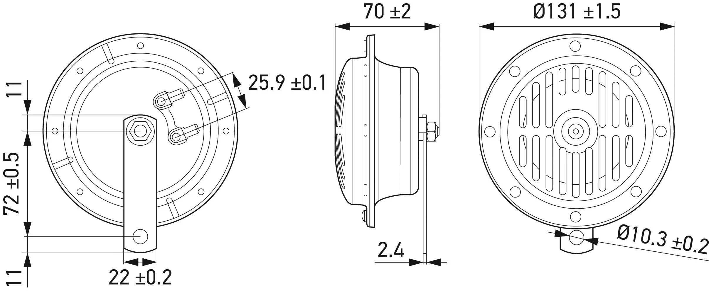 Claxon 3CB004811042 HELLA