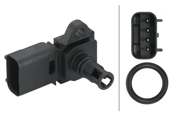 6PP009400491 HELLA Sensor, presión colector de admisión 