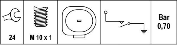 Sensor de presión de aceite 038919081 VAG