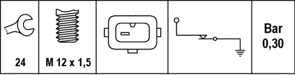 Sensor de presión de aceite 93175295 General Motors
