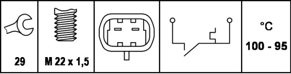 Sensor de temperatura 90242277 Peugeot/Citroen