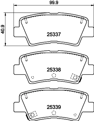 58302J9A80 Hyundai/Kia Pastillas freno traseras