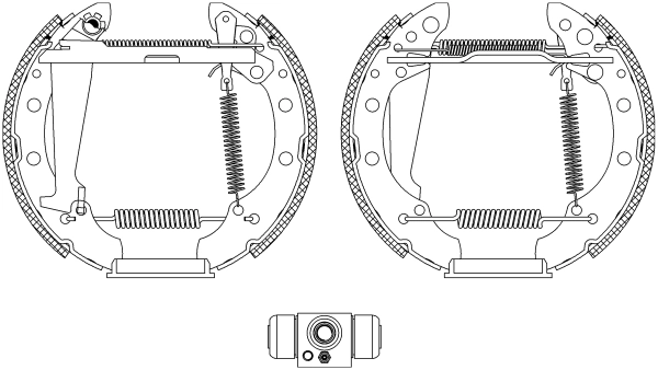 Kit de zapatas de frenos de tambor, con cilindros, completo Volkswagen Passat B2 familiar (32B) (1980 - 1988) precio, desde 90,64 EUR