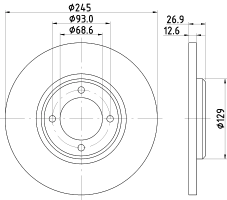 Disco de freno delantero para Ford Taunus  (GBS.GBNS)