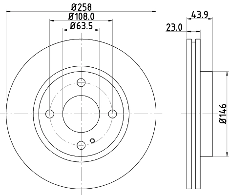 Disco de freno delantero para Ford Ka  (UK, FK)