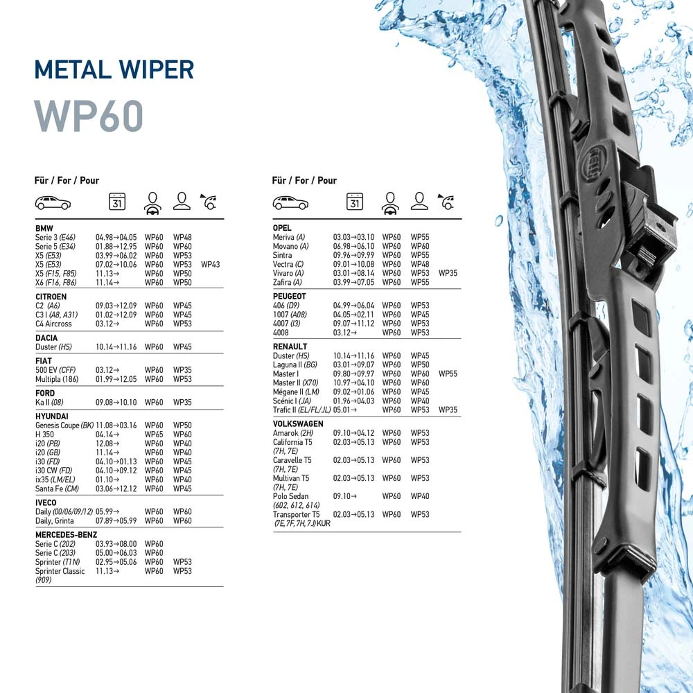 Escobilla del limpiaparabrisas del lado del conductor SW600 Magneti Marelli