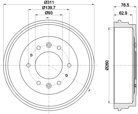 Comprar ADM54703 Blue Print Tambor de freno trasero