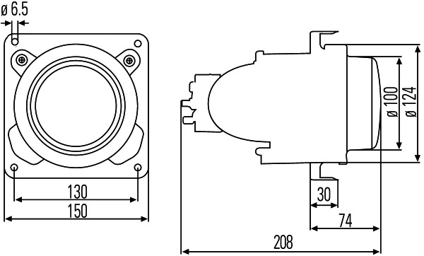 1BL007834007 HELLA Lámpara de faro exterior izquierda/derecha
