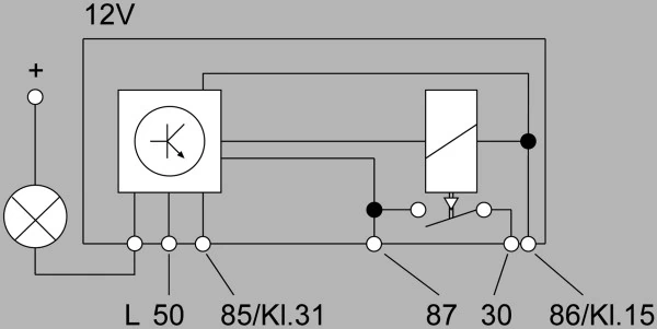 Relé de bujía de precalentamiento Renault 21 S48