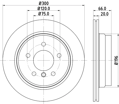 Comprar 8DD355117831 HELLA Disco de freno trasero