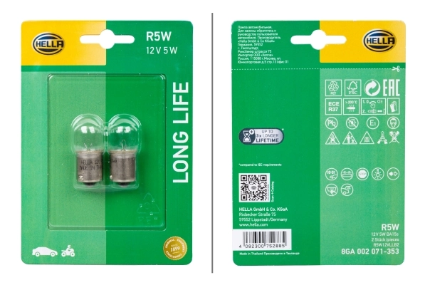 8GA002071353 HELLA Bombilla de cruce