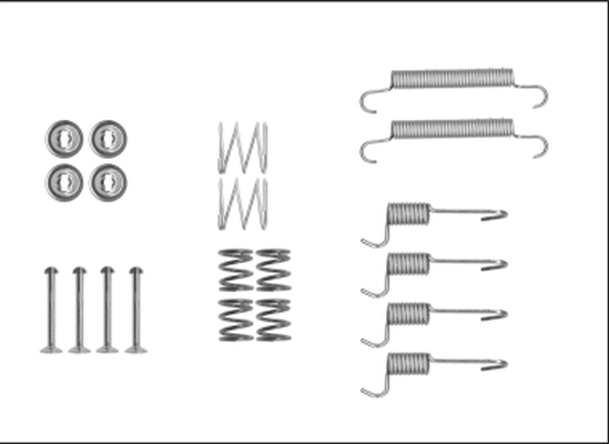 Juego de montaje, zapatas de freno traseras KIA Rio  (2006-2011)