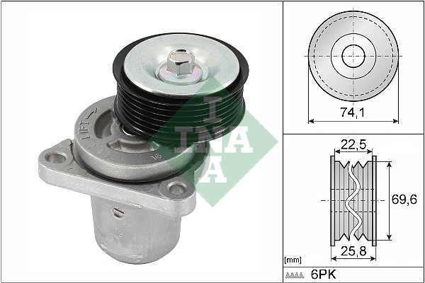 Tensor de la correa trapecial poli v para Mazda CX-7  (ER)