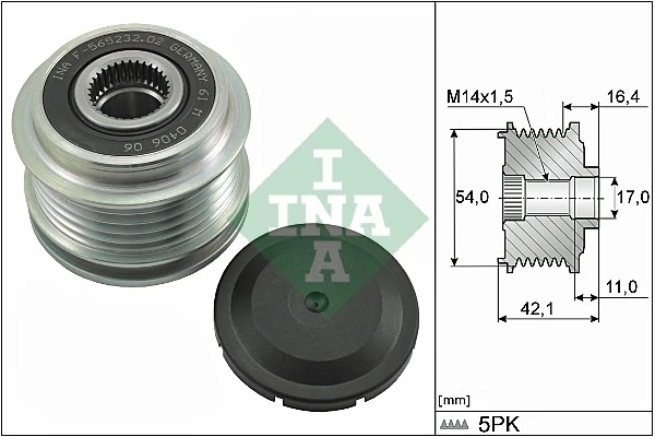 Polea libre del alternador Jeep RENEGADE  (BU, B1)