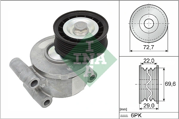 Tensor de la correa trapecial poli v Mazda 3  (BL)