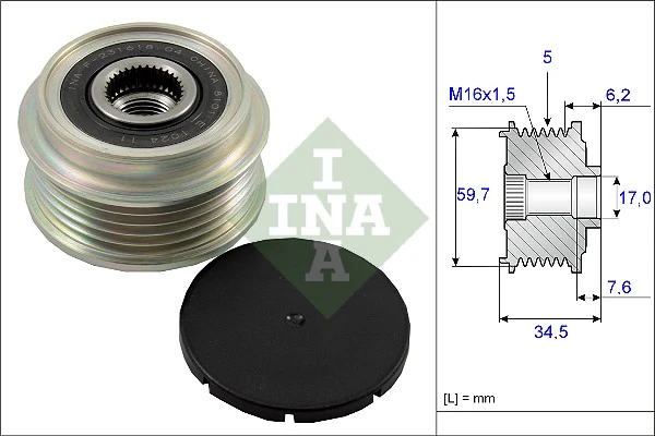 Polea alternador para Hyundai Terracan HP