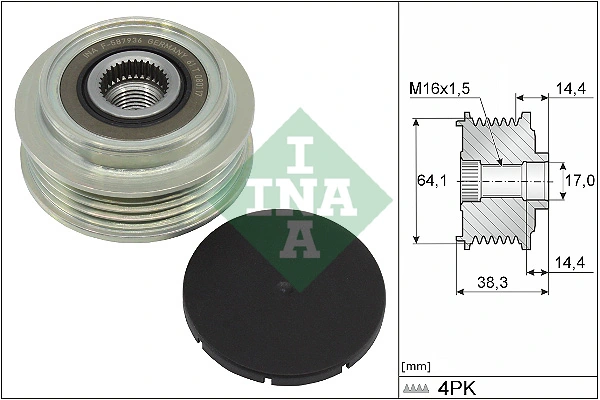 Polea alternador para Mercedes S A217