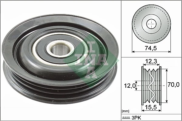 Polea tensora correa poli V para Nissan Note E11