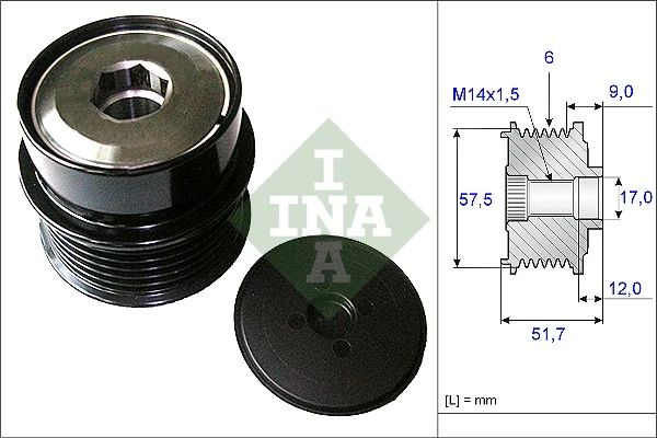 Rueda libre alternador  para Land Rover Range Rover SPORT I L320