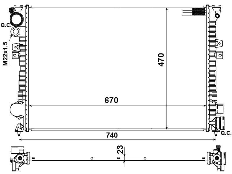 Radiador 58958 NRF
